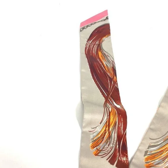HERMES Twilly Twilly Twilly BandeauScarf Scarf silk gray